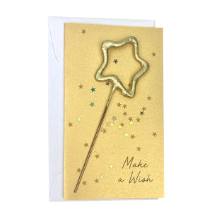 Confetti Sparkler Star Make a Wish Card