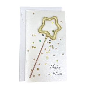 Confetti Sparkler Star Make a Wish Card