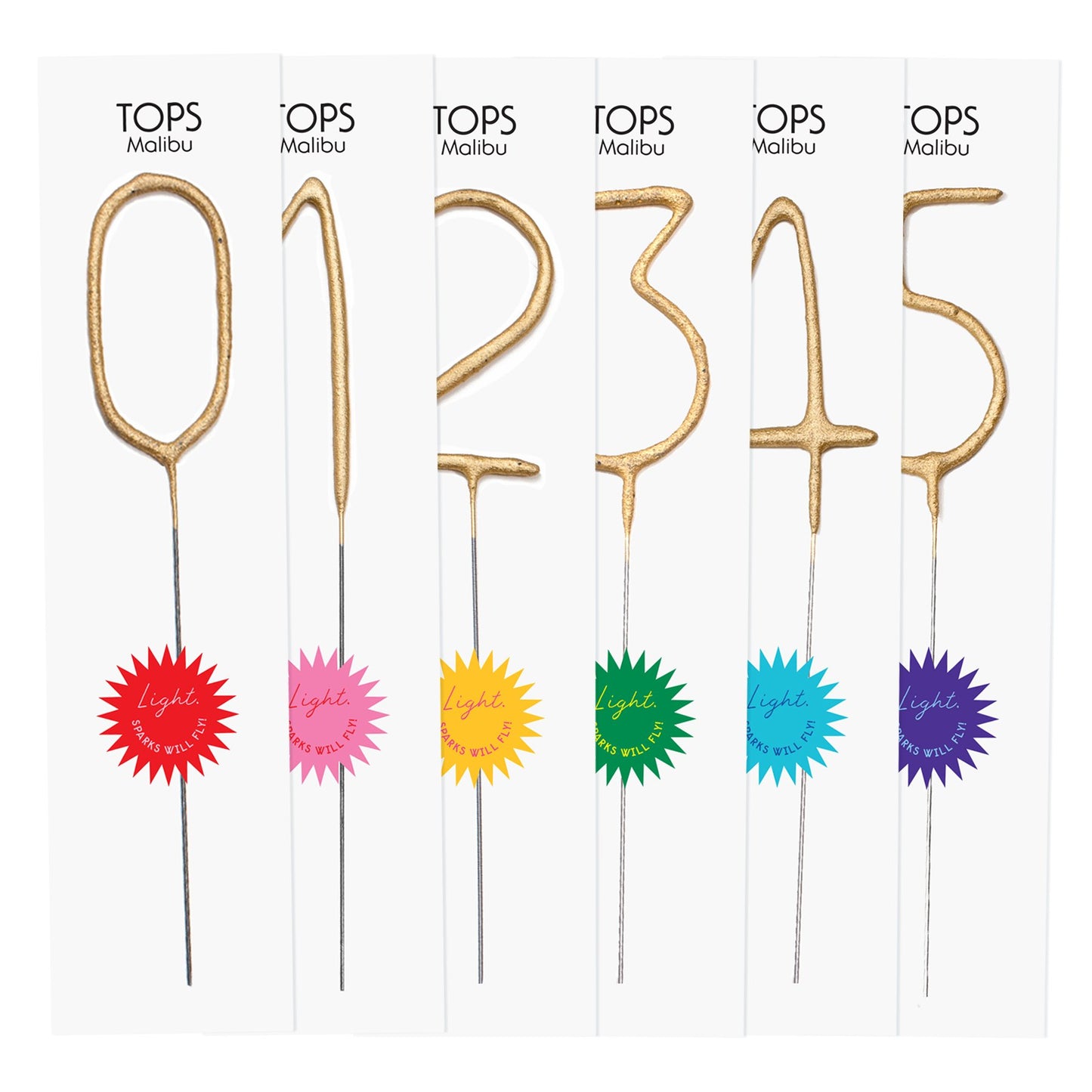 Big Golden Sparkler Wand Number - 0