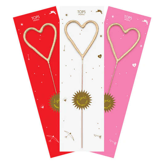 Big Golden Sparkler Wand - Heart