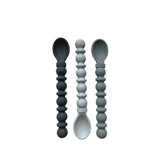 Baby Silicone Teethy Utensil Set Blue