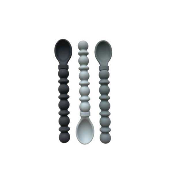 Baby Silicone Teethy Utensil Set Blue