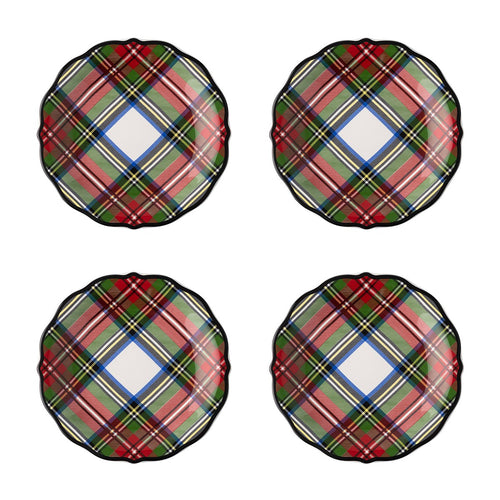 Stewart Tartan Cocktail Plates, Set of 4 - Juliska