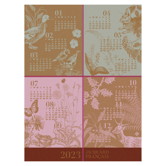 Le Jacquard Francais Calendrier 2024 Red Tea Towel