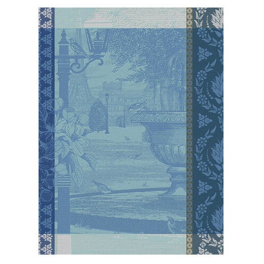 Le Jacquard Francais Jardin Parisien Blue Tea Towel