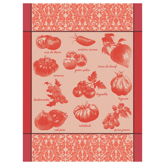 Le Jacquard Francais Tomates Etc Red Tea Towel