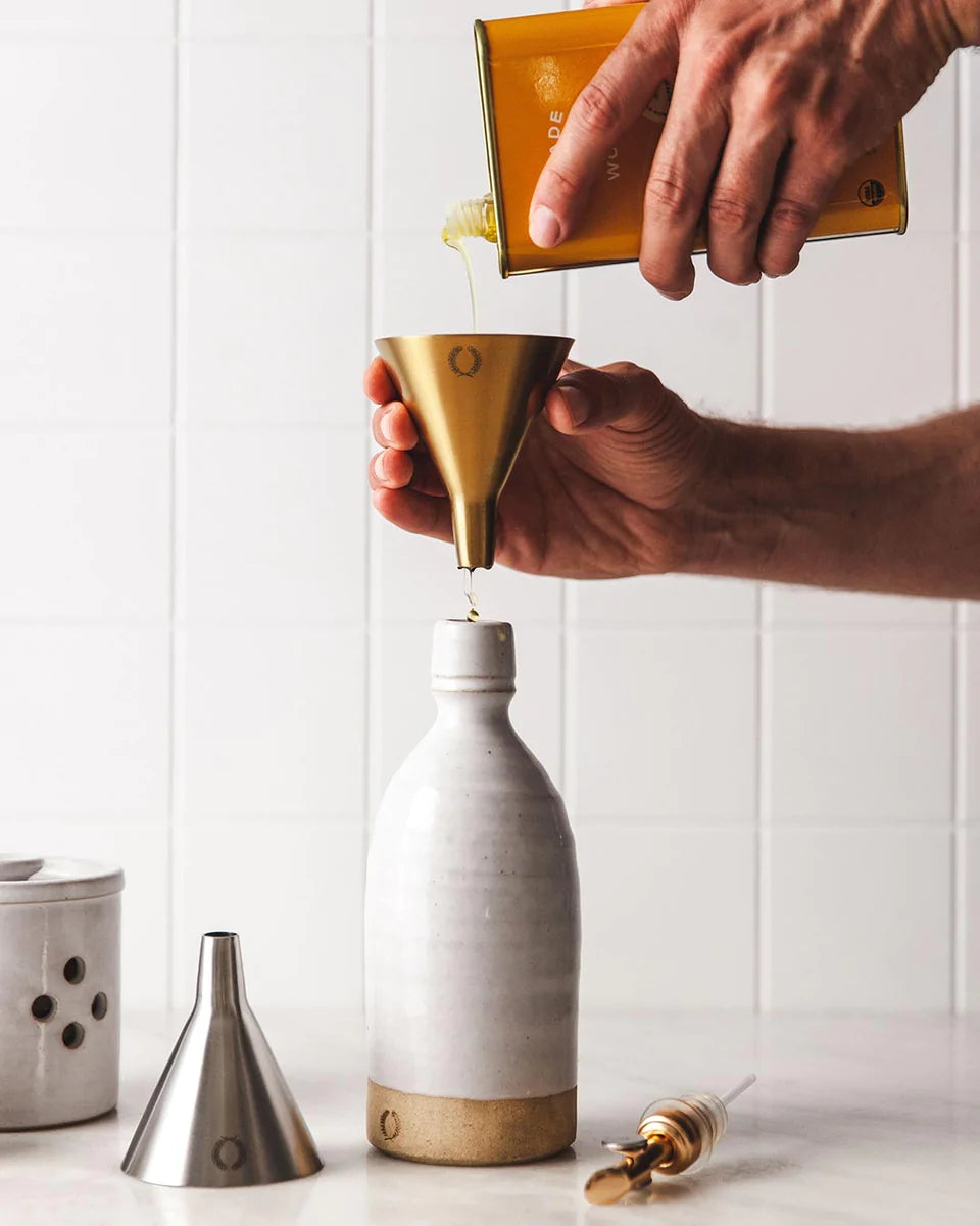Farmhouse Pottery Utility Funnel Brushed Gold – Gourmet & Co. Home