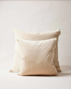 Farmhouse Pottery Velvet + Linen 17" Pillow Natural