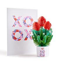 Load image into Gallery viewer, Lovepop XOXO Card with 3D Mini Bouquet